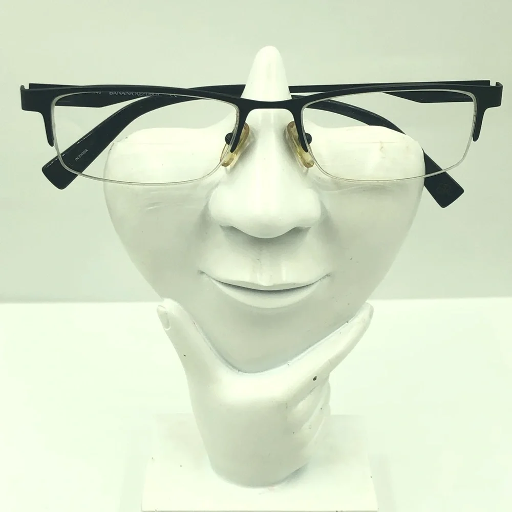 Banana Republic Black Oval Half Rim Frame